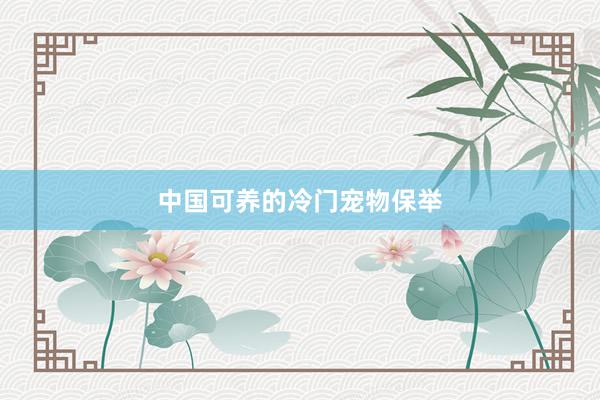 中国可养的冷门宠物保举